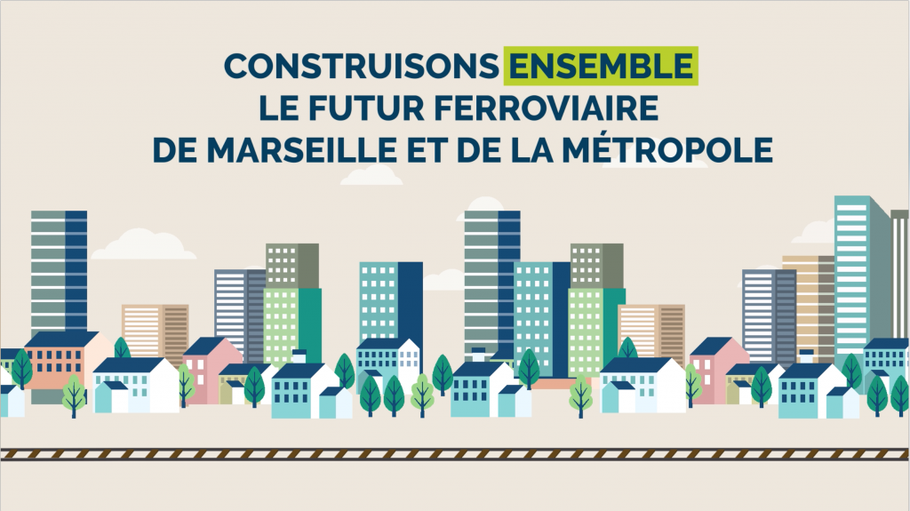 Motion design des reconstitution des fonctionnalités ferroviaires de la Gare du Canet à Marseille